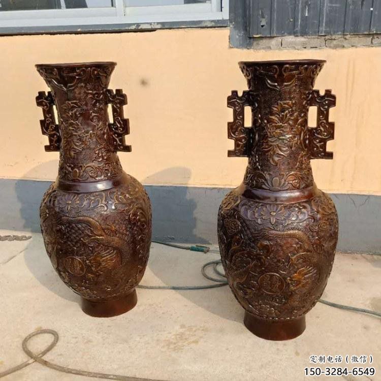 花瓶雕塑精选，景区雕塑，景观铜花瓶雕塑提供
