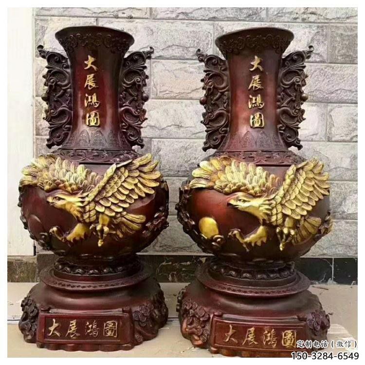 花瓶雕塑精选，欧式风格，艺术铜花瓶雕塑指用