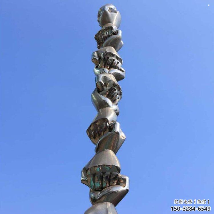 拳头雕塑专供，露天雕塑，不锈钢拳头雕塑厂家选用