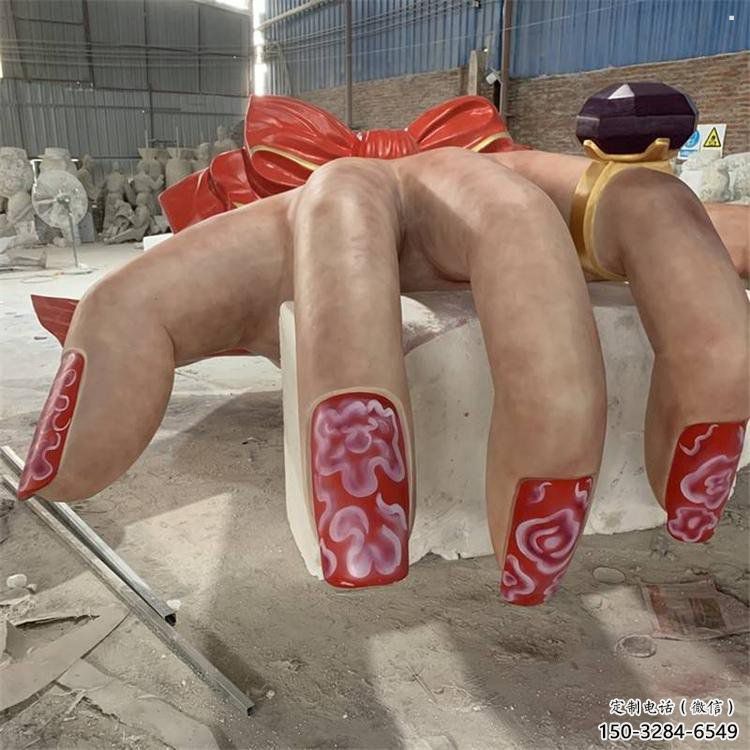 手指雕塑特供，景区雕塑，不锈钢手指雕塑精选厂家