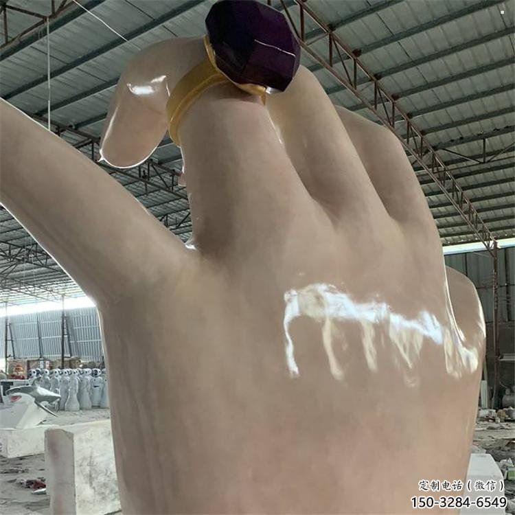 手指雕塑制作，市标雕塑，玻璃钢手指雕塑厂家常用
