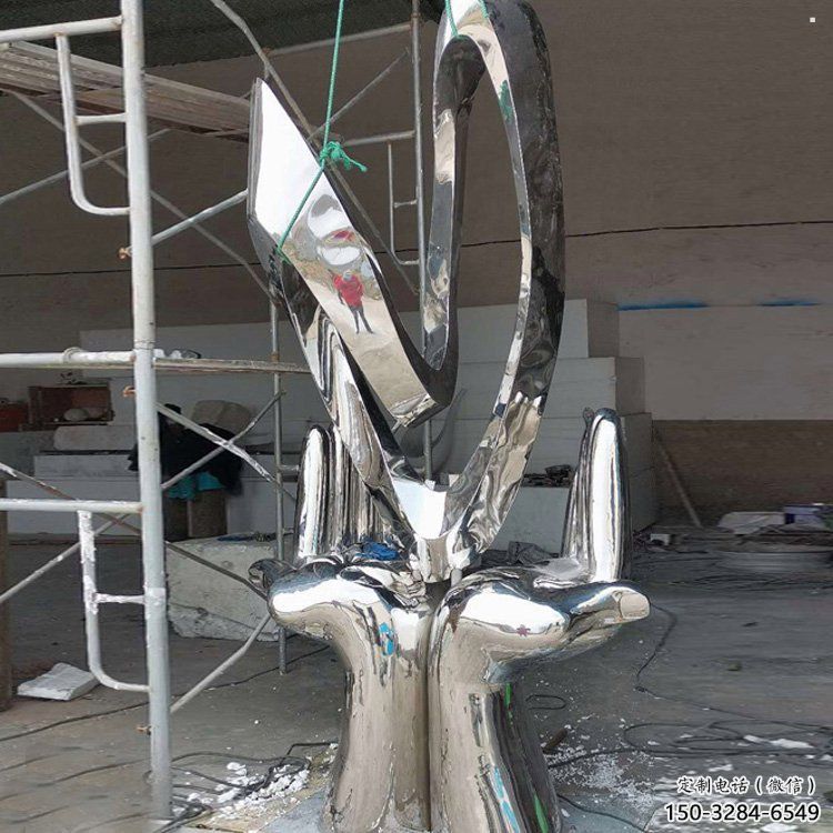 双手雕塑定做，广场雕塑，不锈钢双手雕塑厂家优选