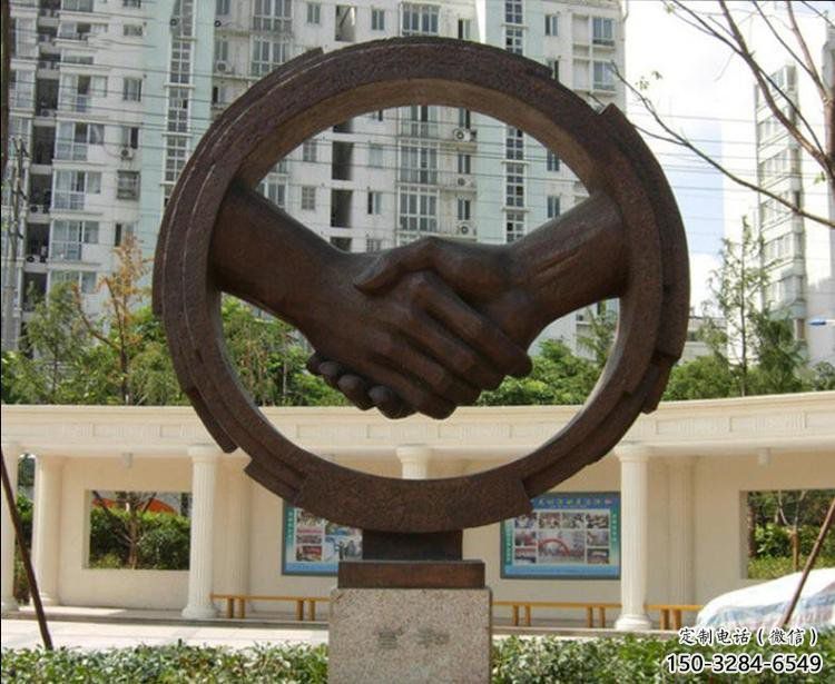 喷漆握手雕塑 喷漆握手雕塑