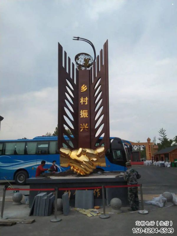 精神堡垒握手雕塑，广场系列，不锈钢握手雕塑优选