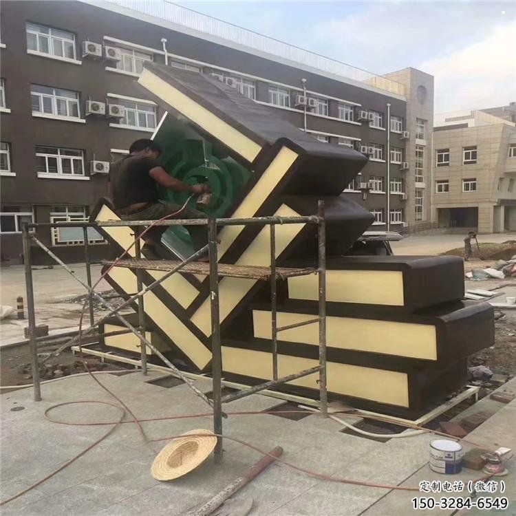叠书雕塑展品，景观概念，不锈钢叠书雕塑优选