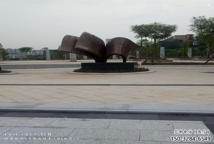 铜书籍雕塑服务商，金属构件，铜书籍雕塑厂家定价