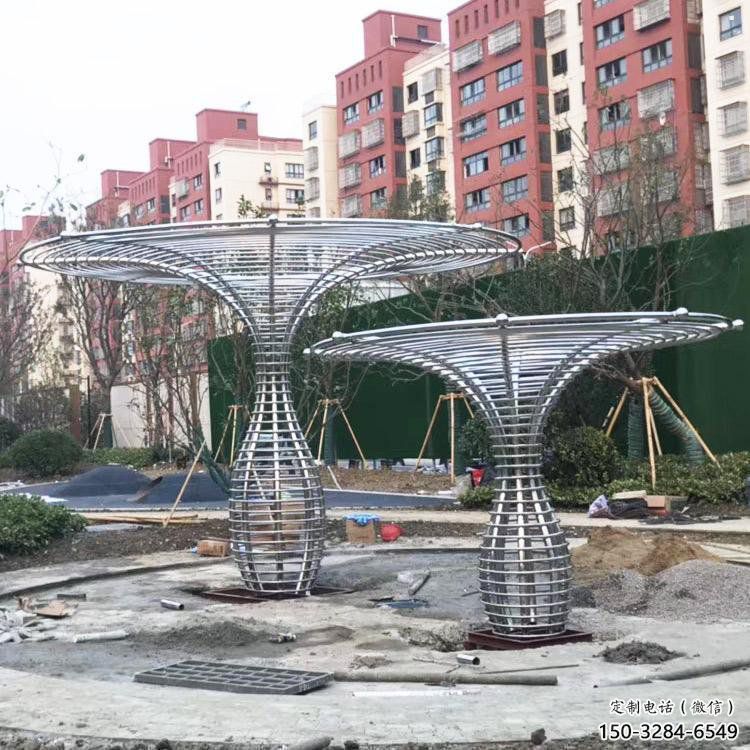 遮阳树雕塑供应，城区小品，镂空遮阳树雕塑制造商
