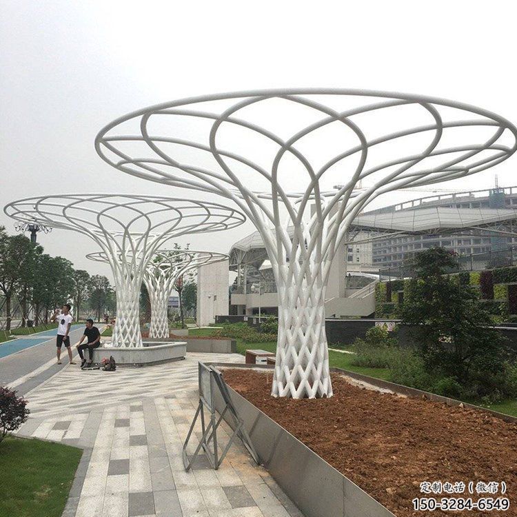 遮阳树雕塑生产，中式工艺，镂空遮阳树雕塑精品