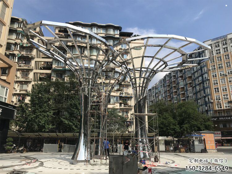 遮阳树雕塑通用，陆地摆件，各类镂空遮阳树雕塑点击