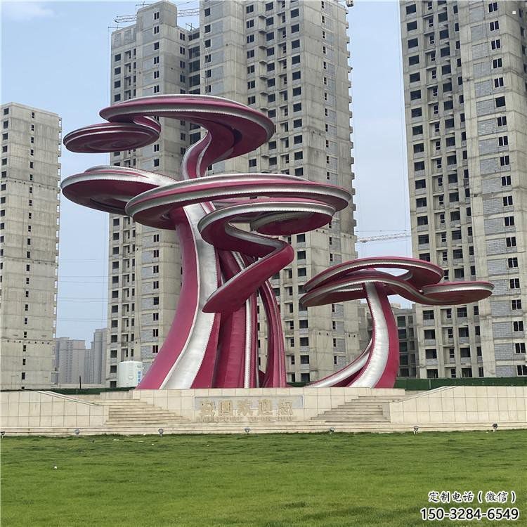 镂空树雕塑展品，景观概念，烤漆镂空树雕塑优选