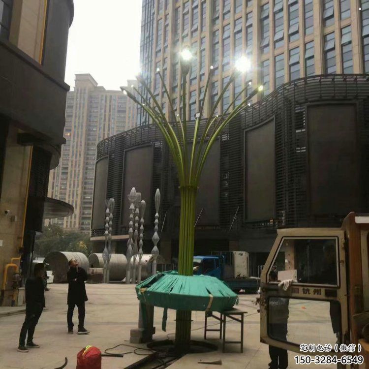灯光树雕塑选定，景观雕塑，灯光蘑菇树雕塑生产商