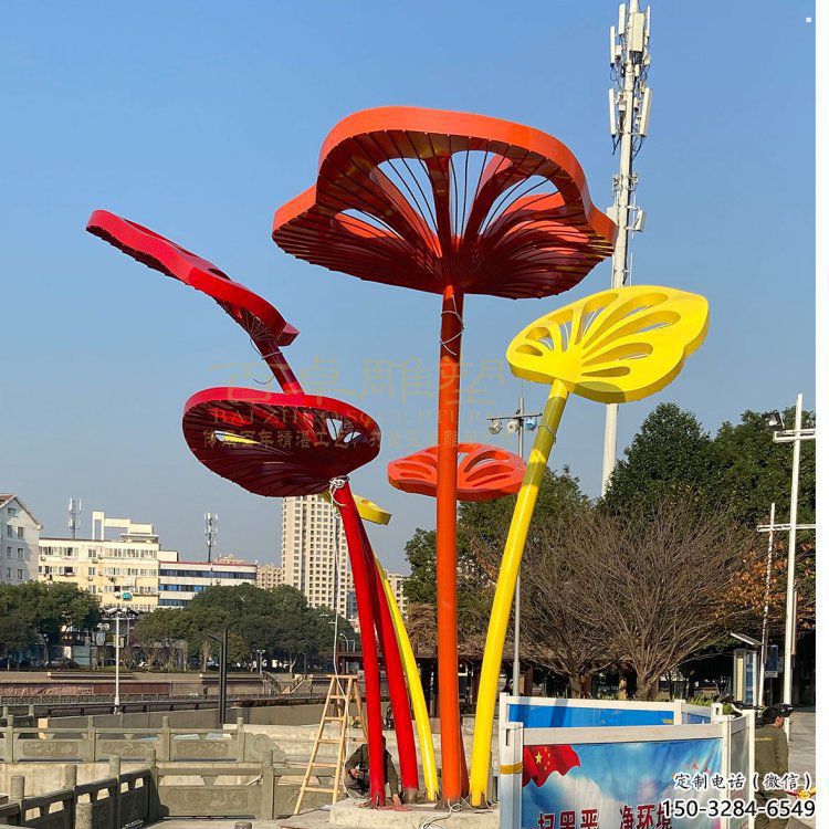 芭蕉叶雕塑订做，公园雕塑，不锈钢芭蕉叶雕塑公司