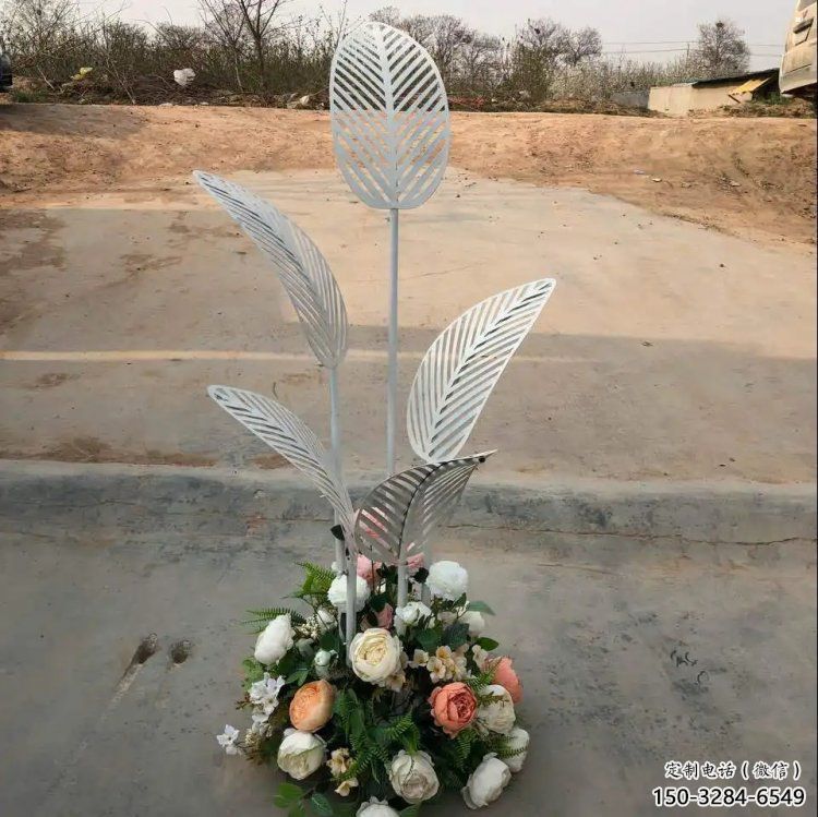 芭蕉叶雕塑供求，美陈雕塑，不锈钢芭蕉叶雕塑制造