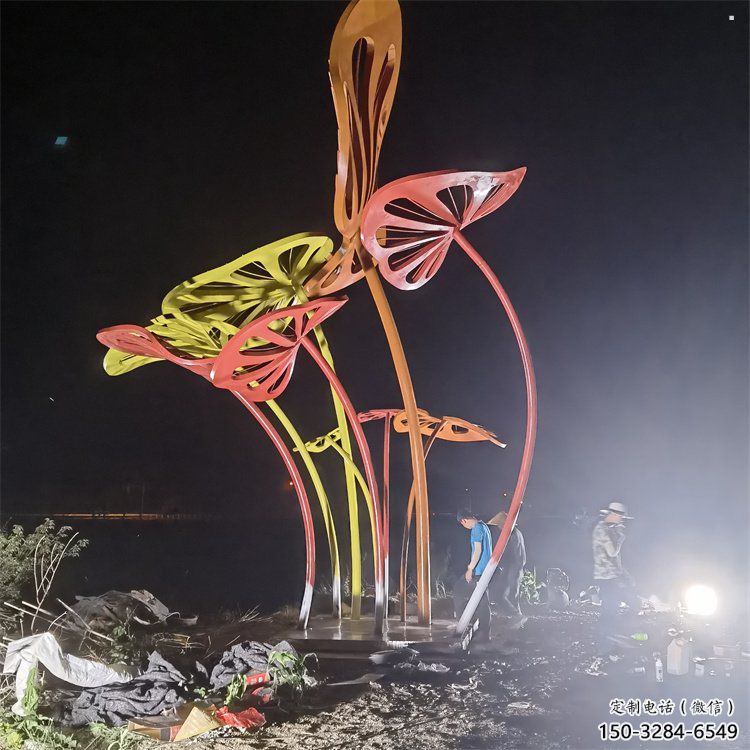 芭蕉叶雕塑精选，露天雕塑，不锈钢芭蕉叶雕塑制作厂家