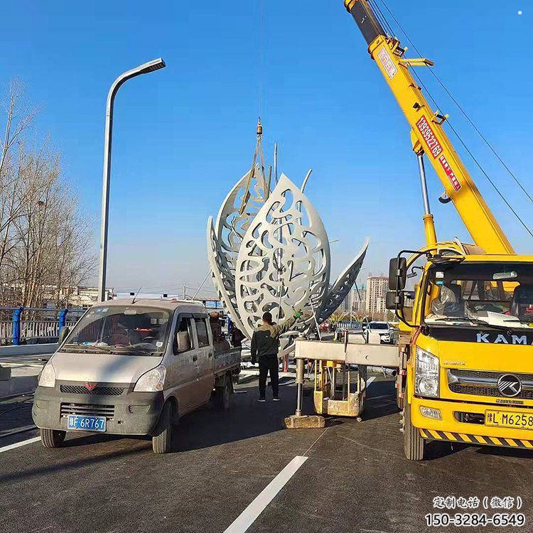 仿真树叶雕塑优选，城市装饰，彩绘仿真树叶雕塑订做