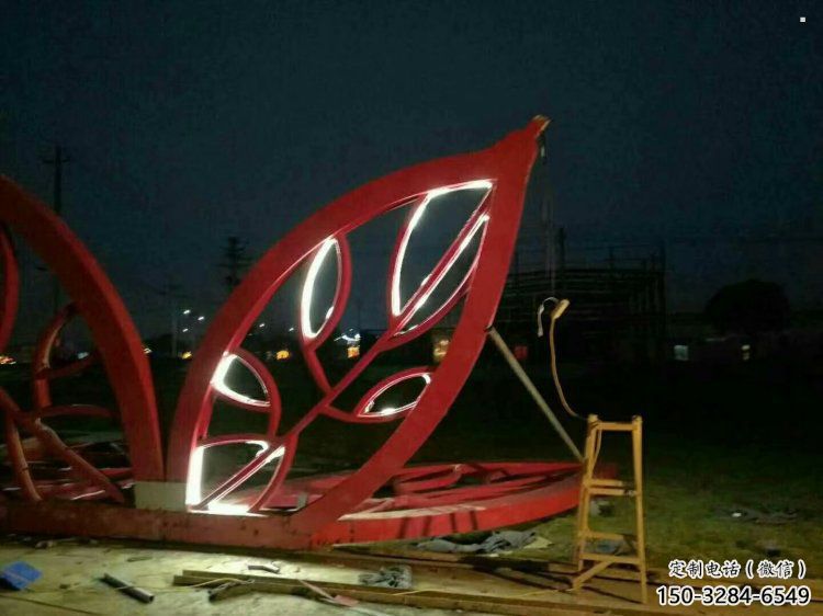 灯光树叶雕塑精选，景观概念，灯光树叶雕塑生产厂家