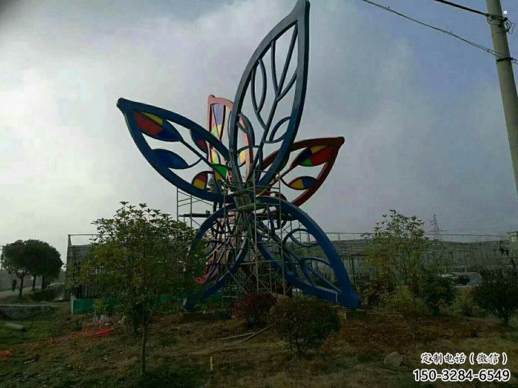 灯光树叶雕塑优选，景区案例，抽象灯光树叶雕塑选用