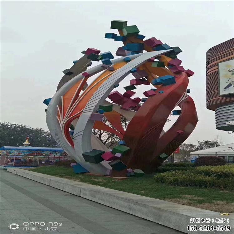 树叶雕塑精选，市标雕塑，金属烤漆树叶雕塑厂家