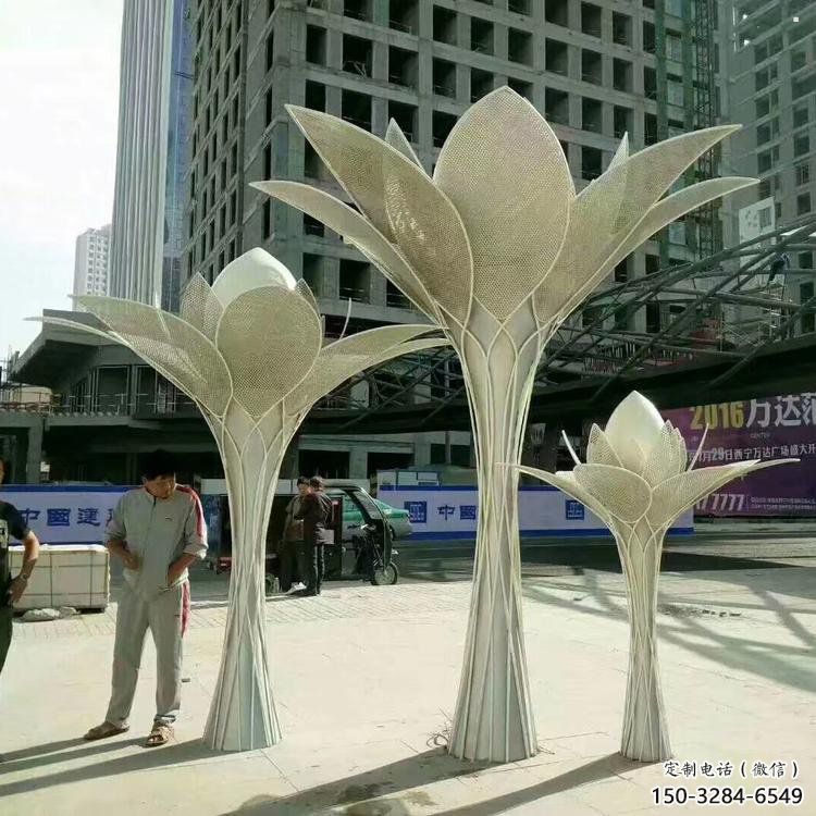 花树雕塑定做，村标概念，不锈钢花树雕塑制造商