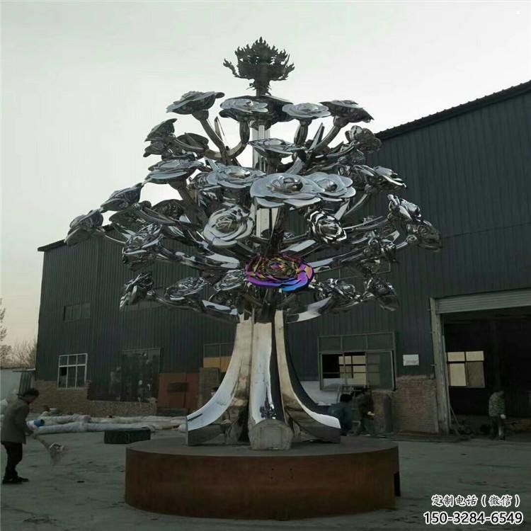 花树雕塑精选，广场系列，不锈钢花树雕塑承接