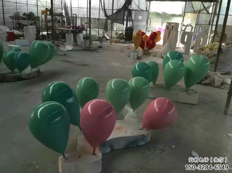 气球树雕塑精选，美陈雕塑，玻璃钢气球树雕塑观赏型