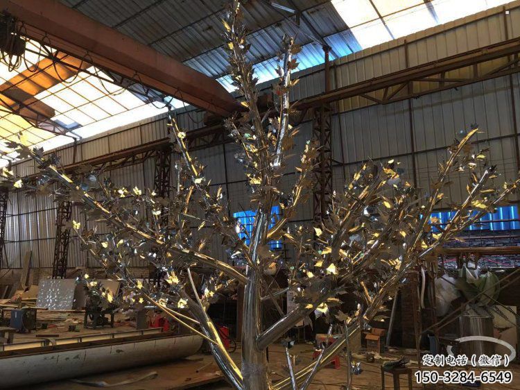树雕塑供应，城市雕塑，大型不锈钢树雕塑制造