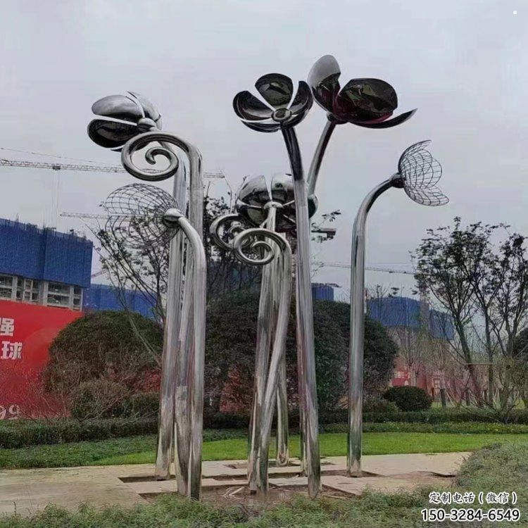 四叶草雕塑标准，陆地摆件，不锈钢四叶草雕塑定制