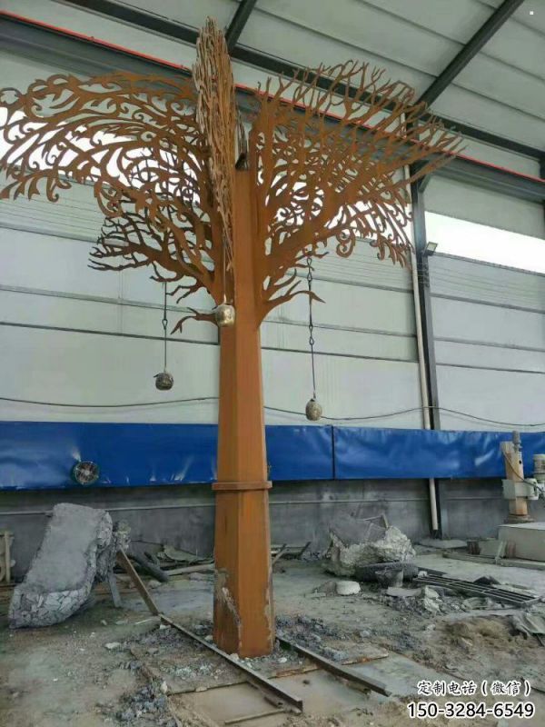 發(fā)財樹雕塑優(yōu)選，拉絲工藝，不銹鋼發(fā)財樹雕塑承接