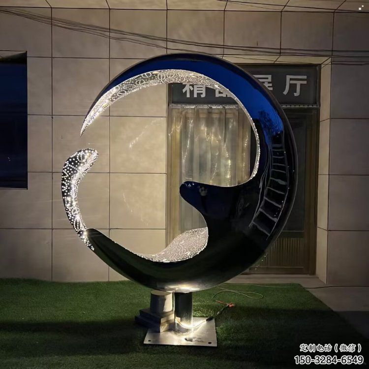 小区水滴雕塑，拉丝景观雕塑，抽象效果