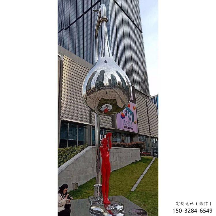 水滴雕塑供需，广场雕塑，不锈钢镜面水滴雕塑选用