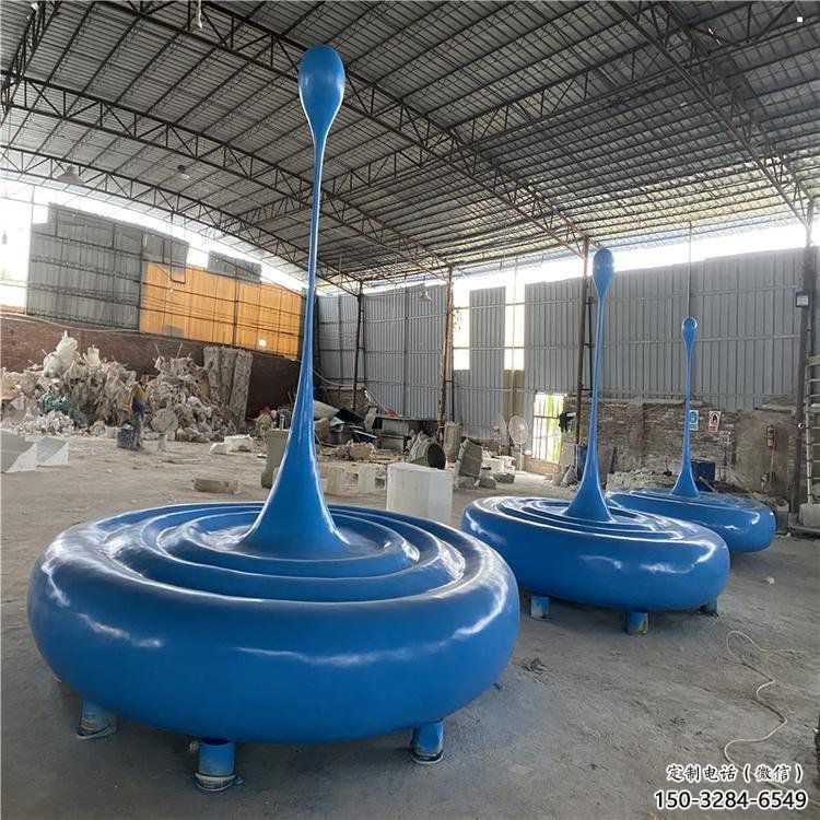 水滴雕塑观赏型，街景小品，烤漆水滴雕塑常用