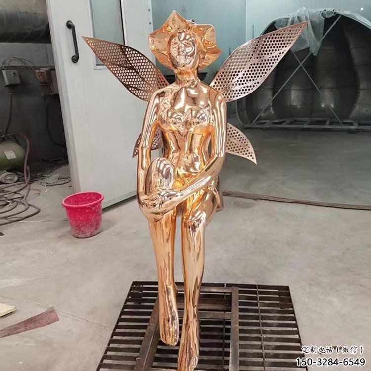 小精灵雕塑，抽象卡通雕塑，美陈人物摆件