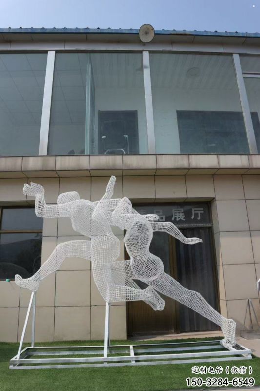 金属镂空体育雕塑通用，城市雕塑，铁艺人物雕塑指用