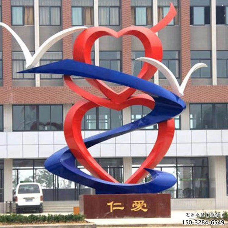 心心相印雕塑供求，艺术雕塑，美陈景观雕塑制造商