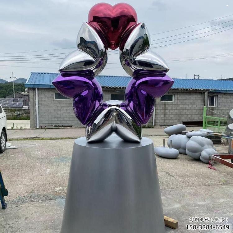 心心相印雕塑展品，公园小品，城市雕塑供需