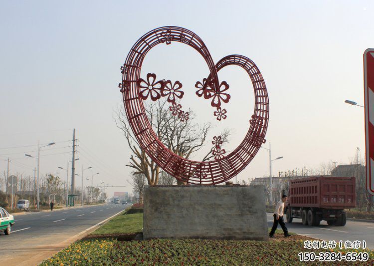 住宅小区爱心雕塑 住宅小区爱心雕塑