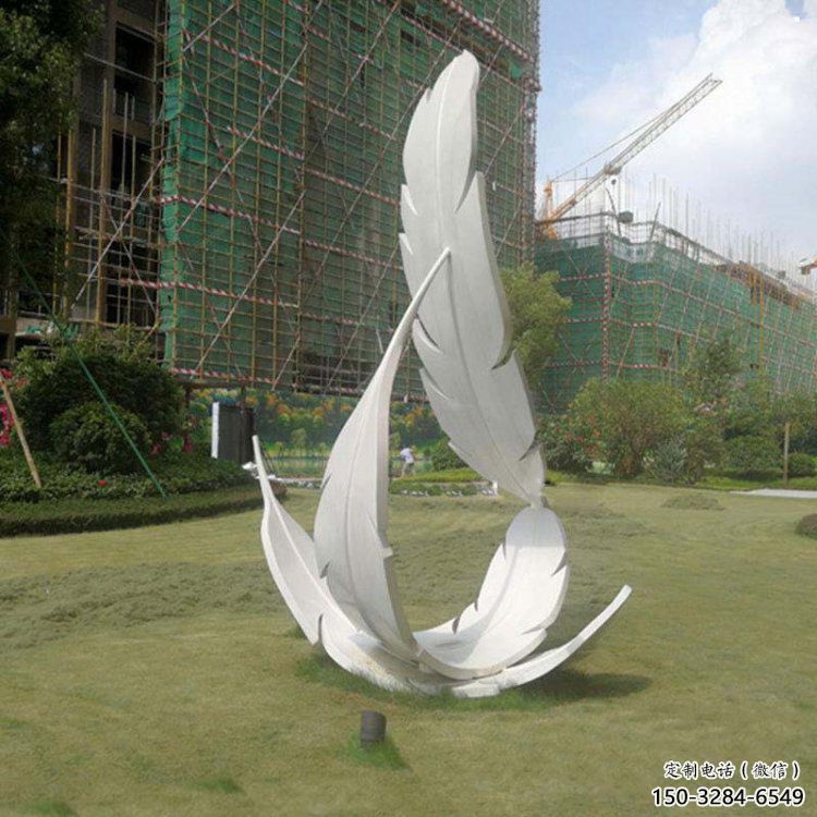 羽毛雕塑工厂标准，多彩艺术，景观烤漆羽毛雕塑供应
