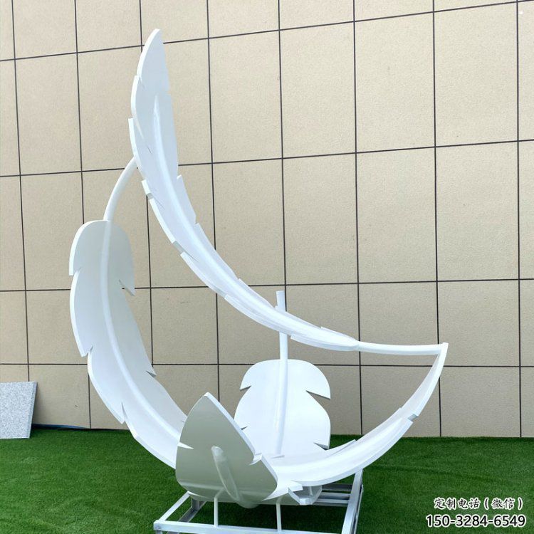 制造羽毛雕塑定价，地标摆件，烤漆羽毛雕塑精选