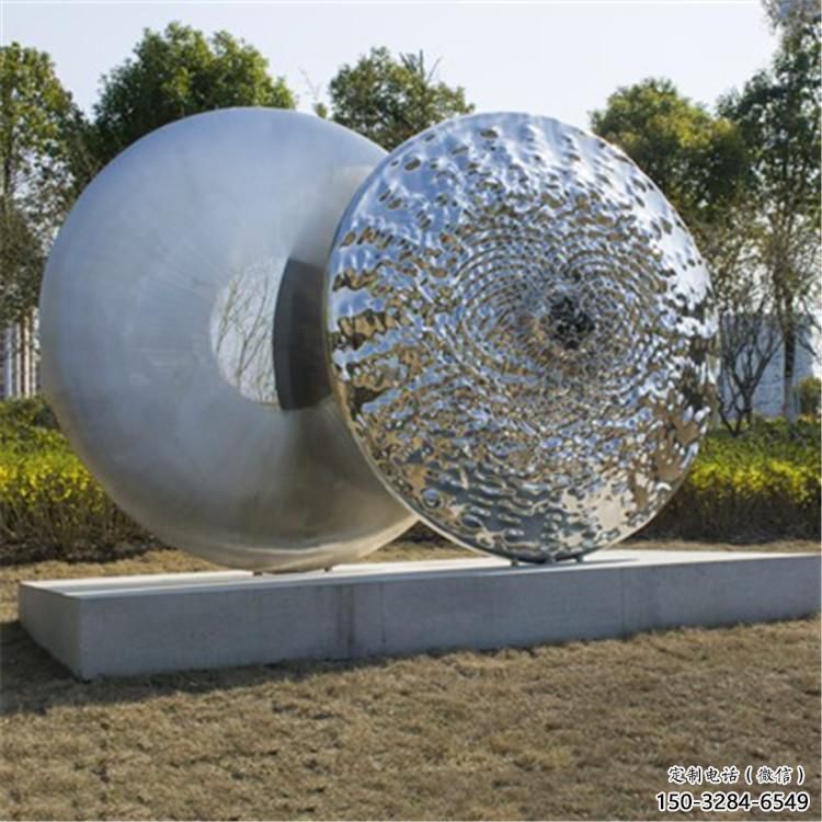 双环雕塑观赏型，公园小品，不锈钢双环雕塑常用