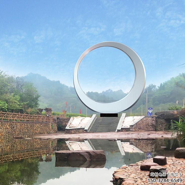 圆环雕塑精选，街头艺术，公园不锈钢圆环雕塑承接