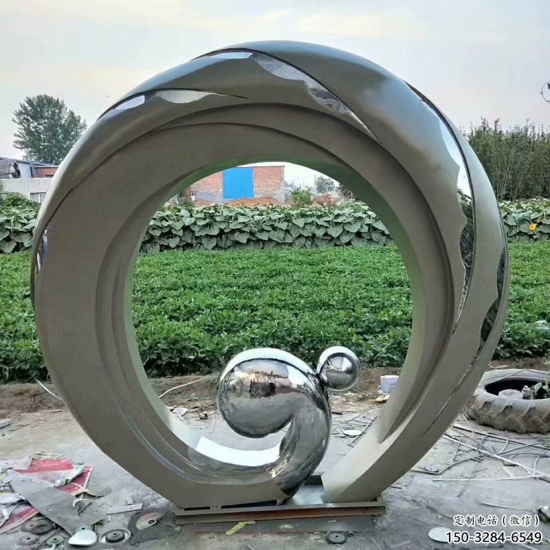 圆环雕塑优选，室外雕塑，不锈钢圆环雕塑优选