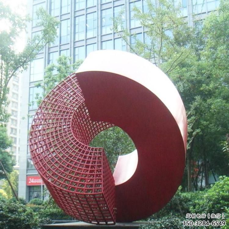 圆环雕塑选定，景观雕塑，烤漆圆环雕塑生产商