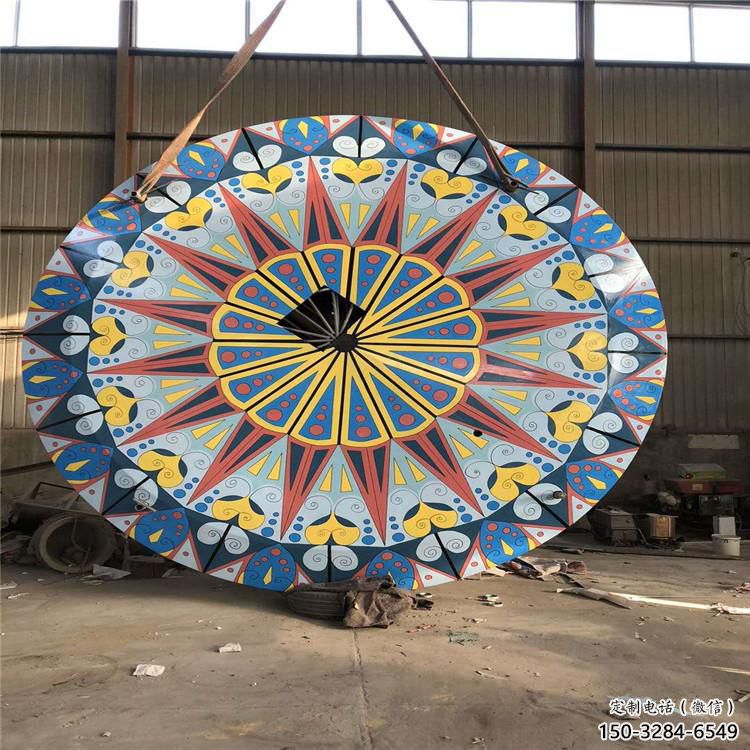 圆环雕塑选用，多彩艺术，镂空烤漆圆环雕塑展品