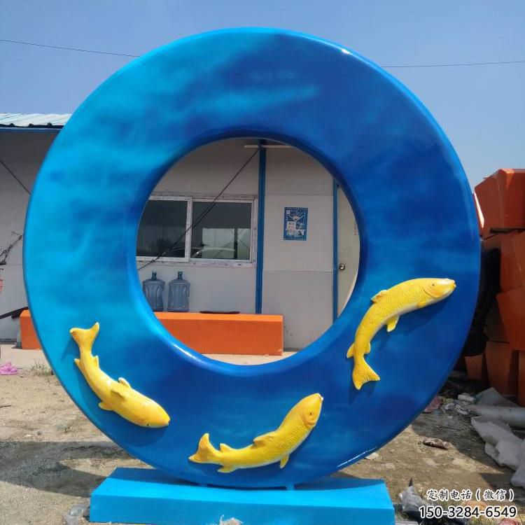 圆环雕塑专供，校园雕塑，小区烤漆圆环雕塑标准
