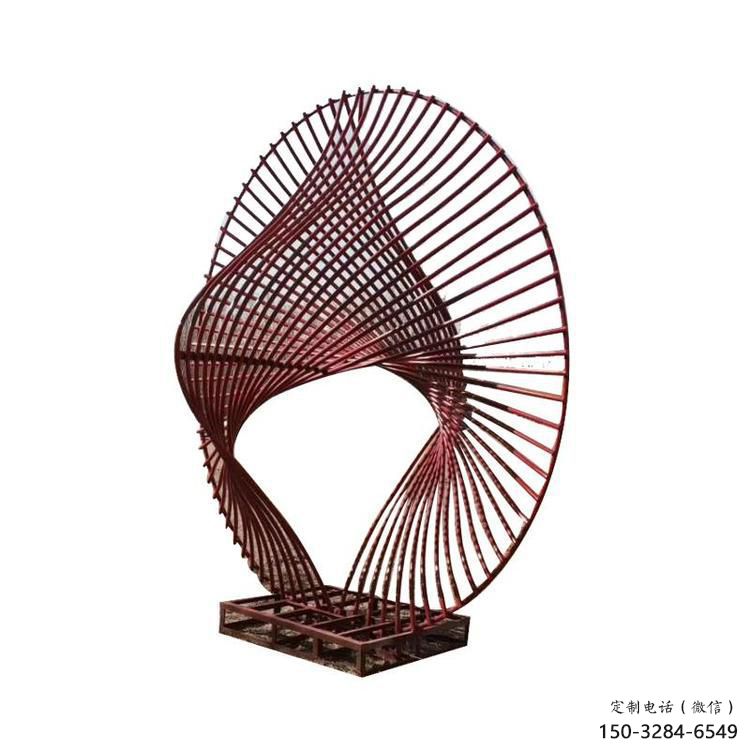 地产圆环雕塑供应，地标摆件，镂空圆环雕塑制造