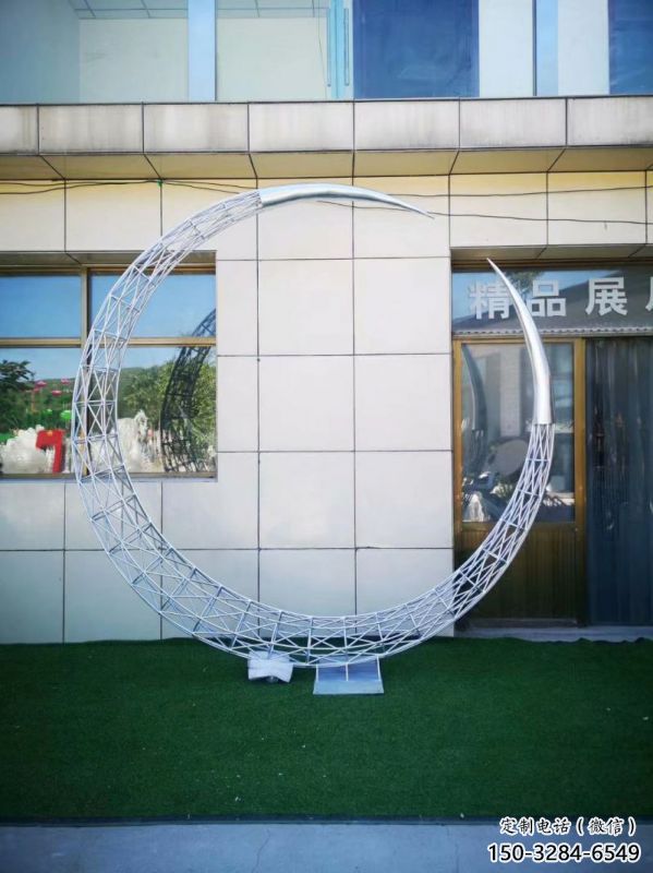 锻钢圆环雕塑精选，露天雕塑，镂空圆环雕塑展品