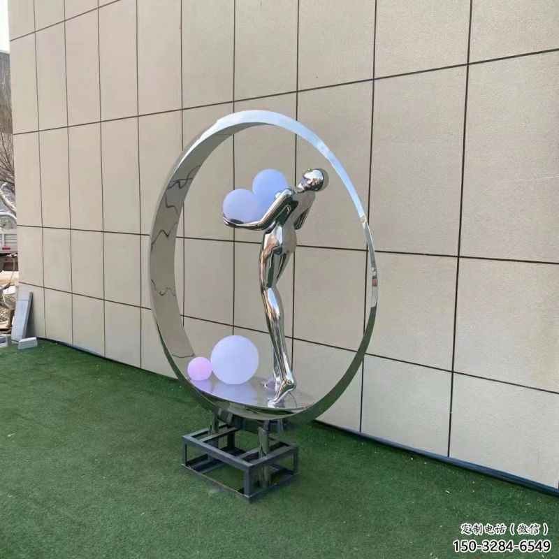 金属仙子雕塑批发，街头艺术，广场圆环仙子雕塑展品