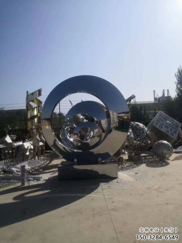 圆镜雕塑承接，城市雕塑，不锈钢圆镜雕塑精品