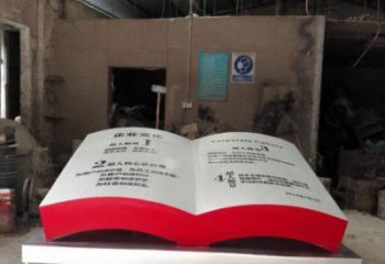 书籍雕塑厂家优选，陆地摆件，玻璃钢书籍雕塑供应