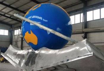 建筑书籍雕塑预定，城区小品，书籍地球仪雕塑制造商